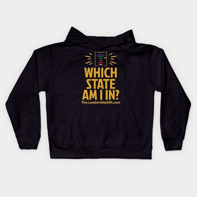 Which State Am I In? Kids Hoodie by Christopher Avery